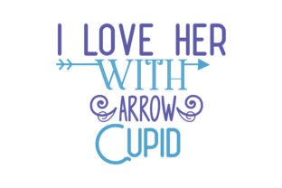 Reviewing I Love Her with Arrow Cupid for Embroidery